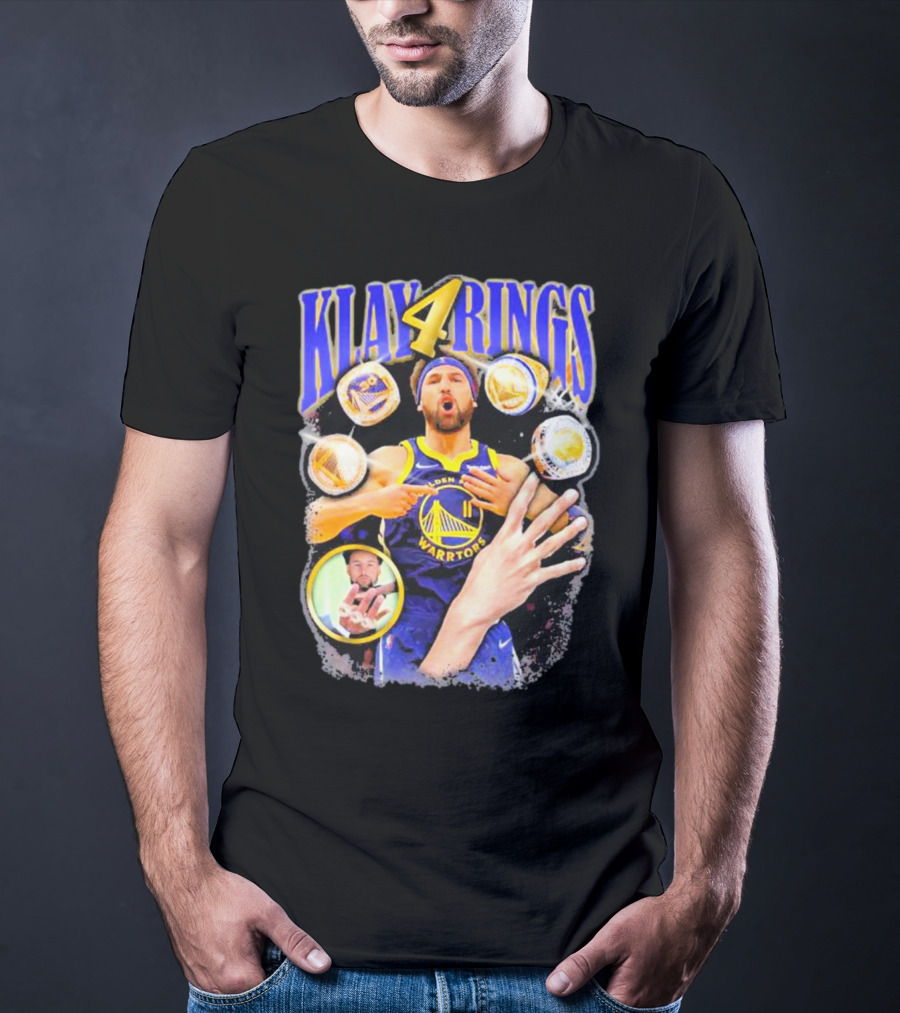 Klay 4 Rings Golden State Warriors Basketball T-Shirt