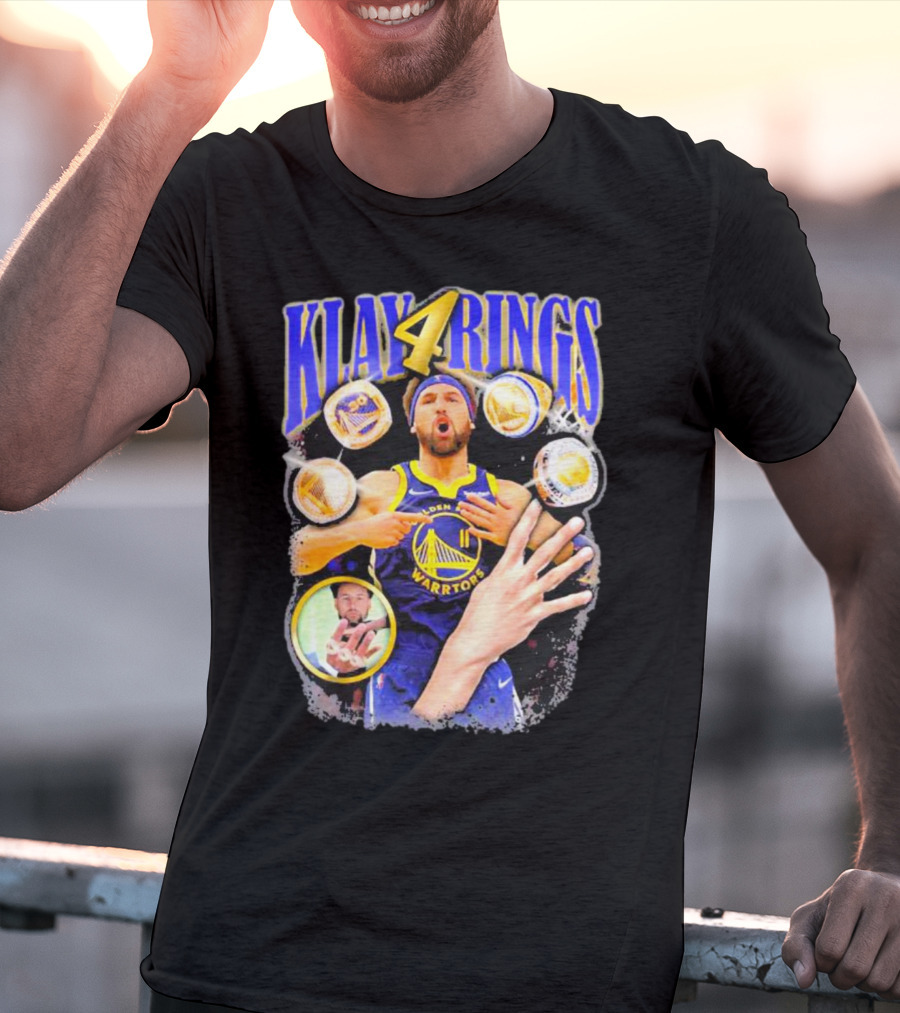 Klay 4 Rings Golden State Warriors Basketball T-Shirt