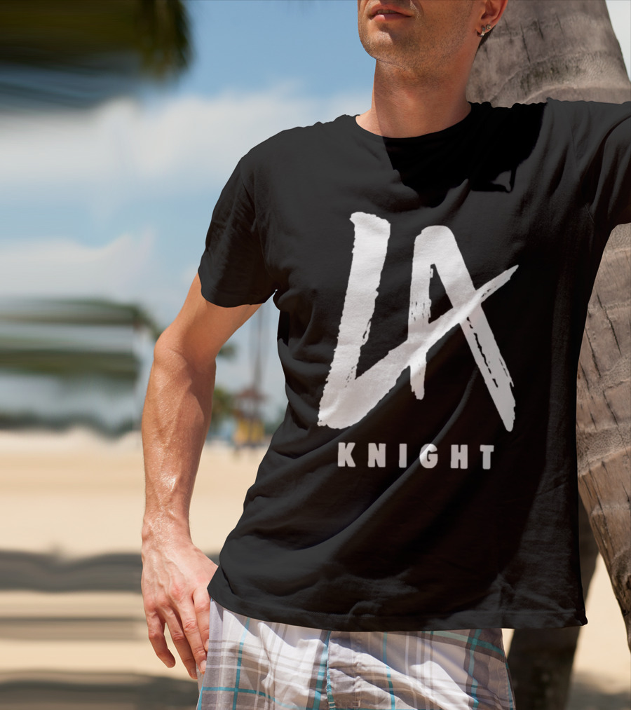 LA Knight Black Handwritten T-Shirt