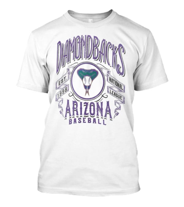 Arizona Diamondbacks Rucker Collection Distressed Baseball Rock T-Shirt