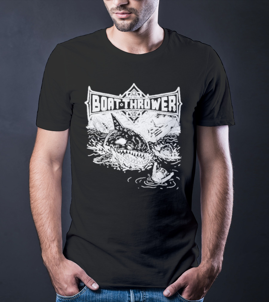 BOAT THROWER Shark Battle Adventure T-Shirt