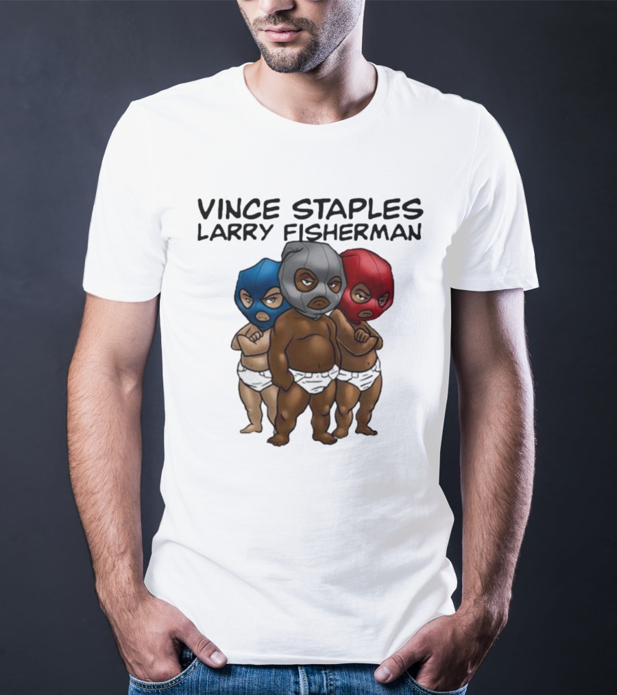 Vince Staples Larry Fisherman Stolen Youth Mixtape Luchador Masked Babies T-Shirt