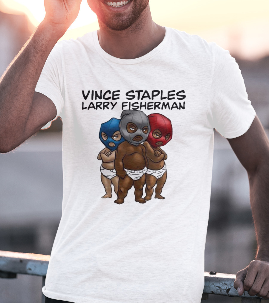 Vince Staples Larry Fisherman Stolen Youth Mixtape Luchador Masked Babies T-Shirt