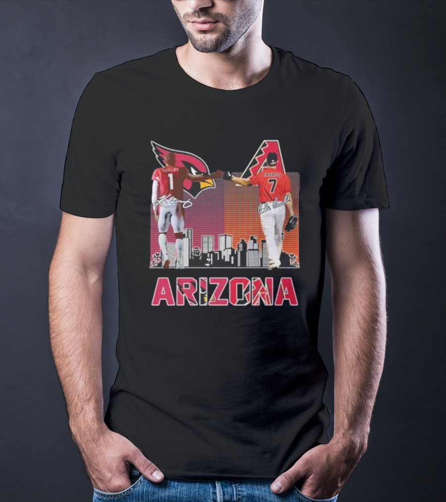 Arizona Cardinals Diamondbacks Kyler Murray And Corbin Carroll Signatures T-Shirt