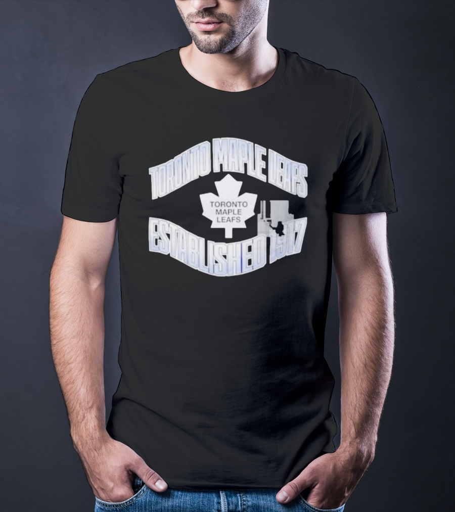 Toronto Maple Leafs Established 1917 Team Logo With White Maple Leaf T-Shirt