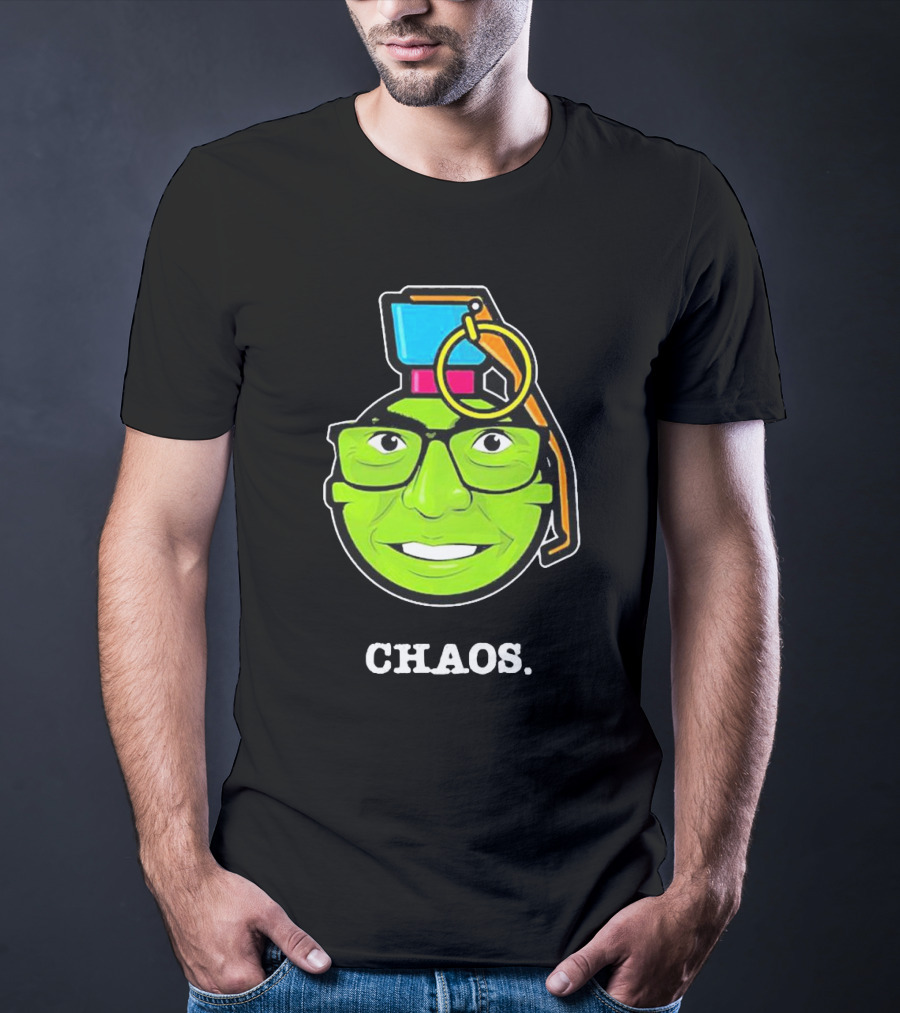 Lebatard And Friends Store Chaos Grenade Icon With Glasses And Smile T-Shirt