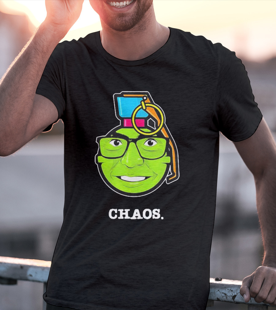 Lebatard And Friends Store Chaos Grenade Icon With Glasses And Smile T-Shirt