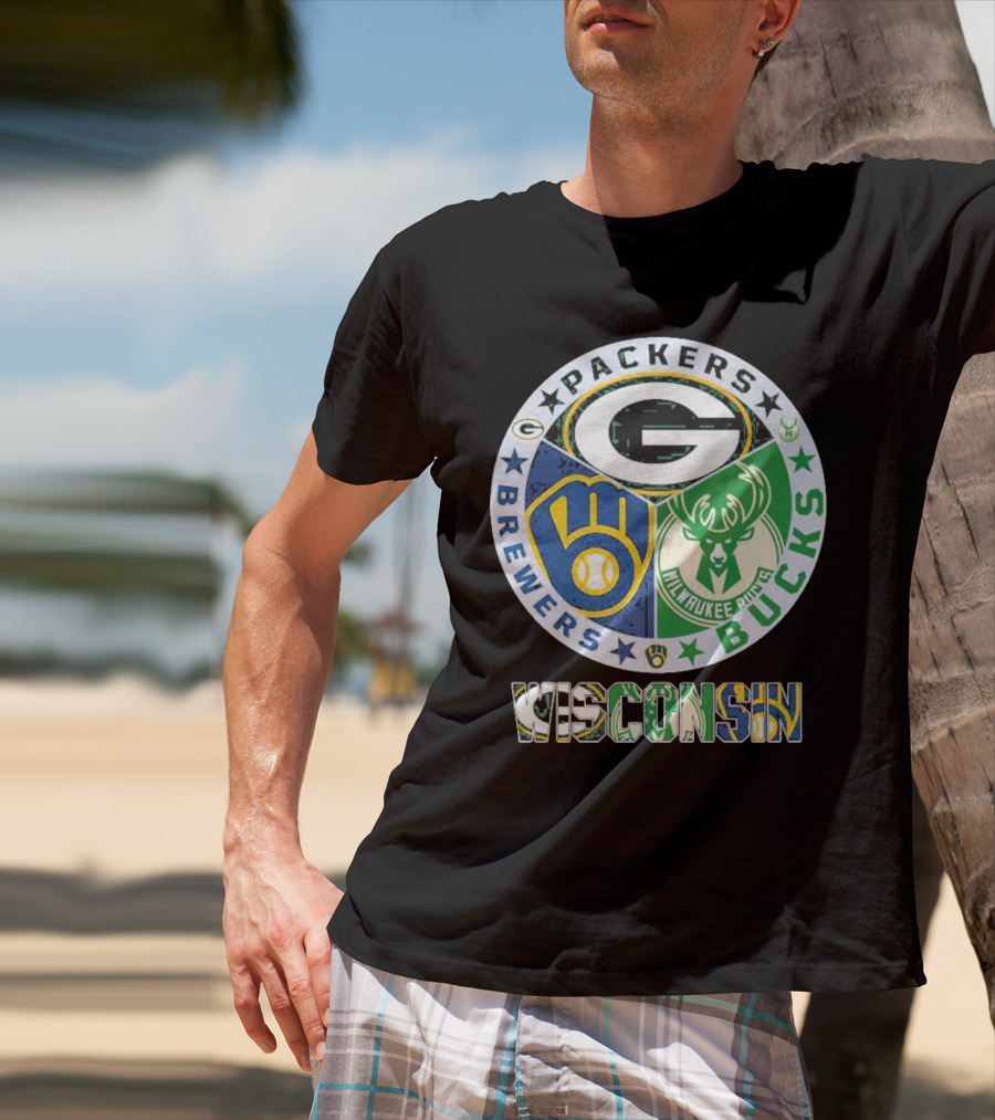 Packers Brewers Milwaukee Bucks Wisconsin T-Shirt