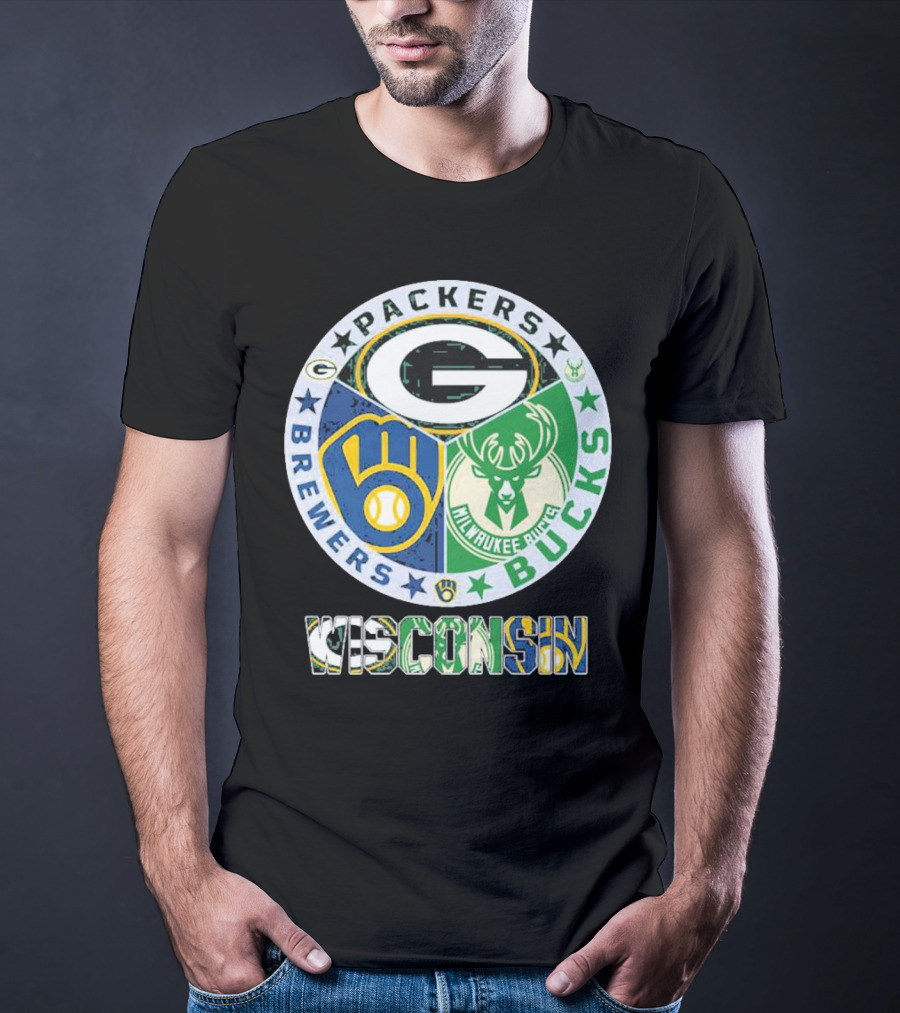 Packers Brewers Milwaukee Bucks Wisconsin T-Shirt