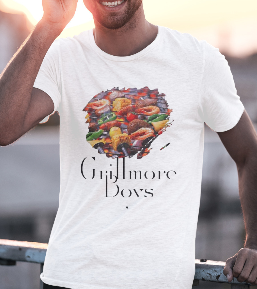Grillmore Boys BBQ Feast Vegetables Meat Peppers Grilling T-Shirt