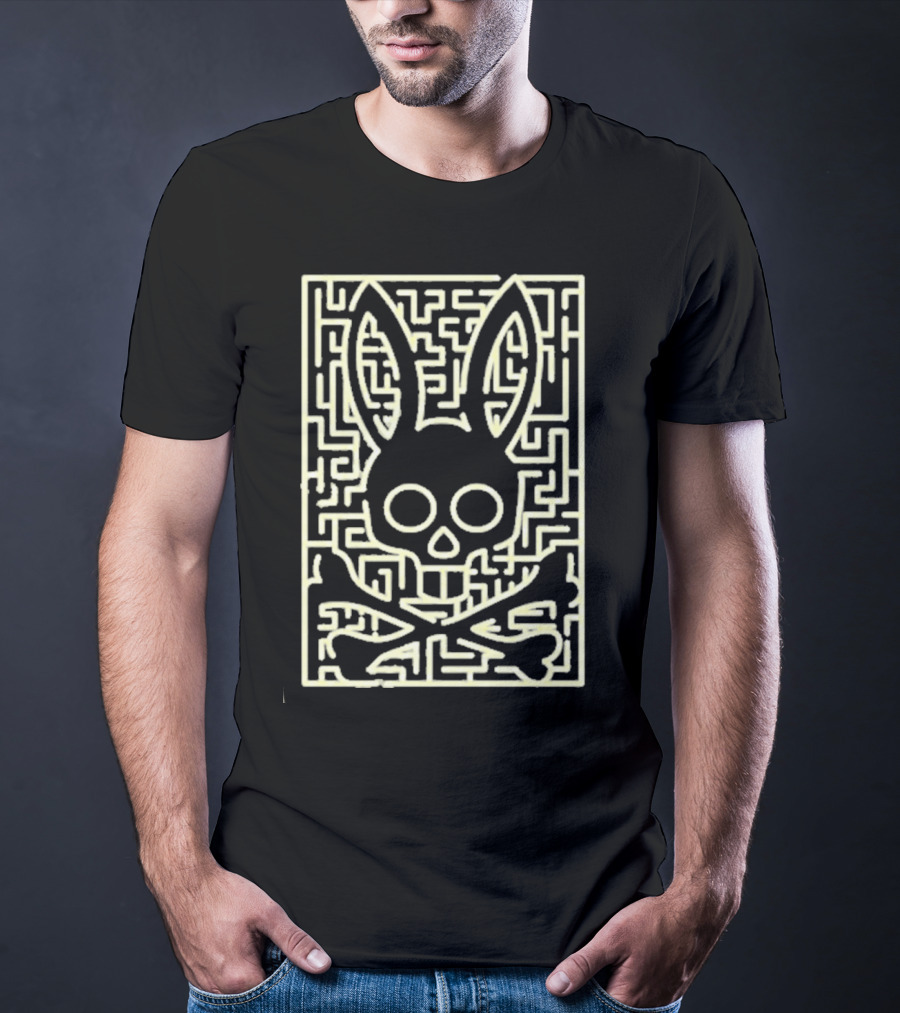 Psycho Bunny Pisani Skull Crossbones Maze T-Shirt
