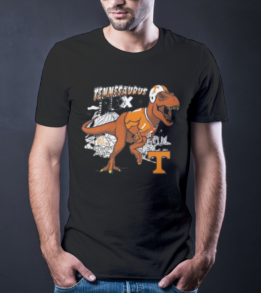Tennesaurus Rex Football Dinosaur Tennessee Vols T-Shirt