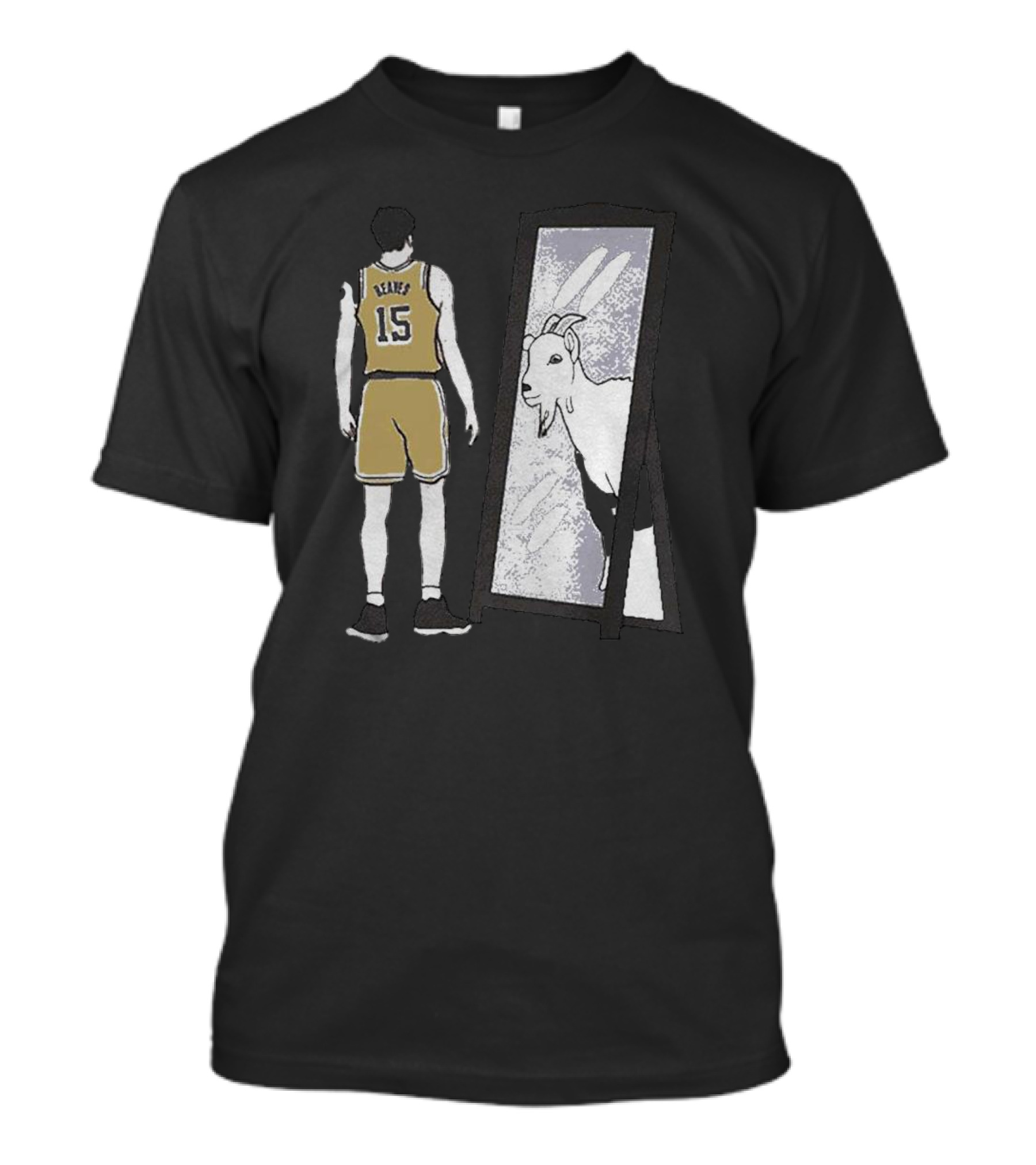Austin Reaves Mirror GOAT Los Angeles Lakers Basketball Player Reflects Greatness T-Shirt