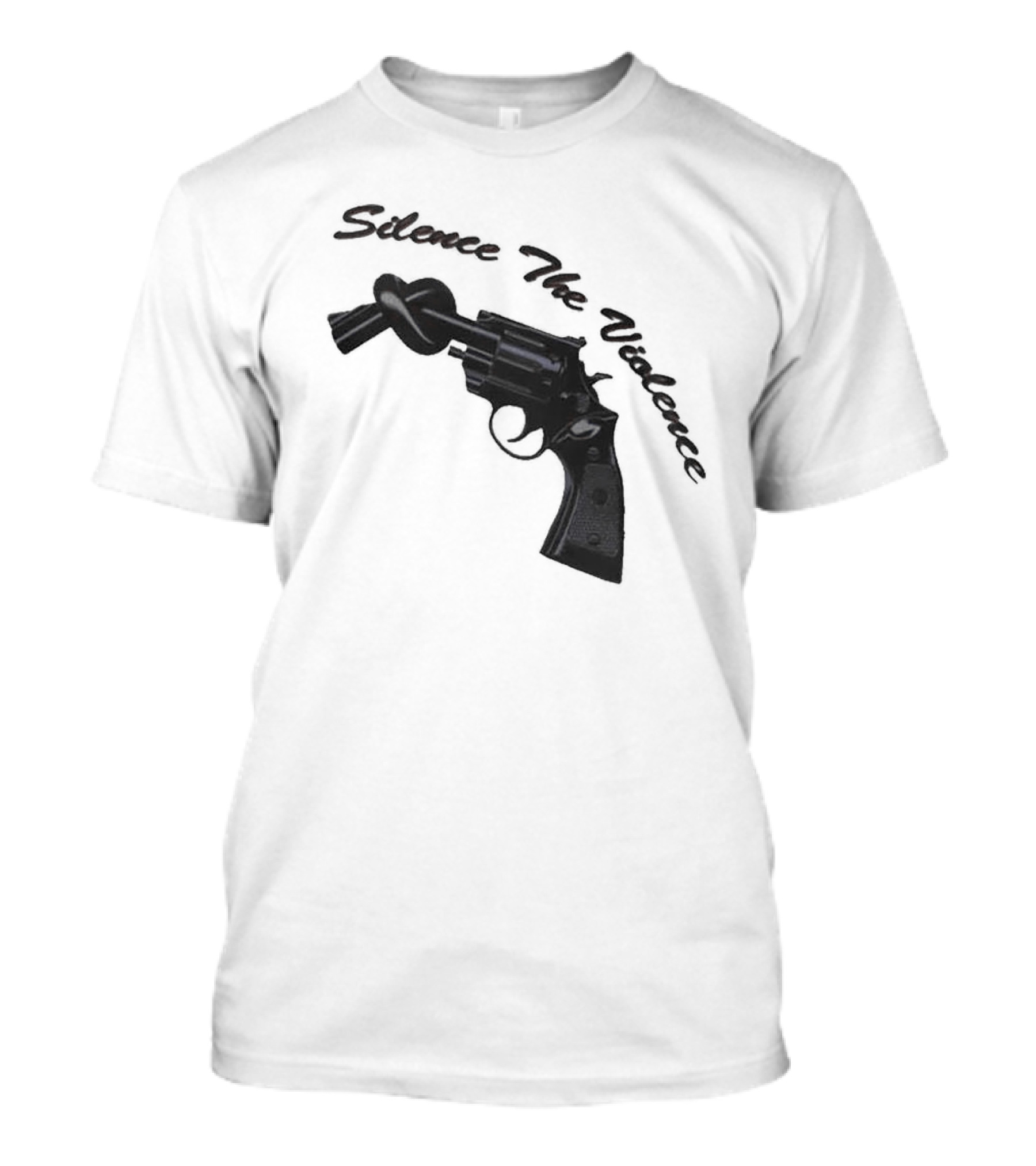Baltimore Silence The Violence Knotted Gun T-Shirt