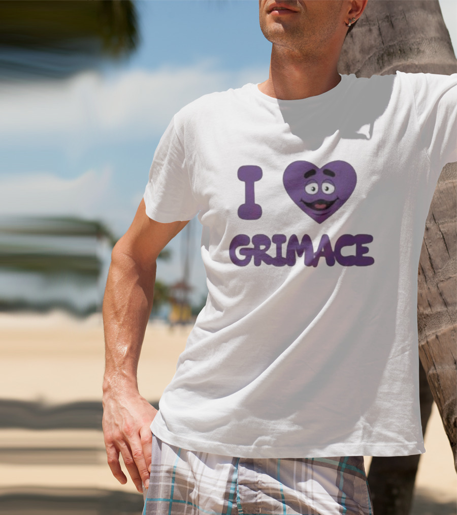 I Love Grimace Funny Face Hbd McDonalds T-Shirt