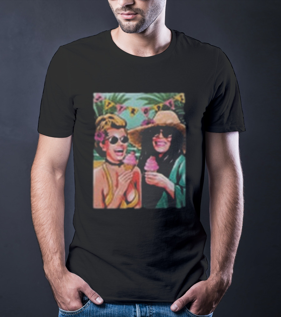 St Tropez Ice Cream Smiles Sunglasses And Sunhats T-Shirt