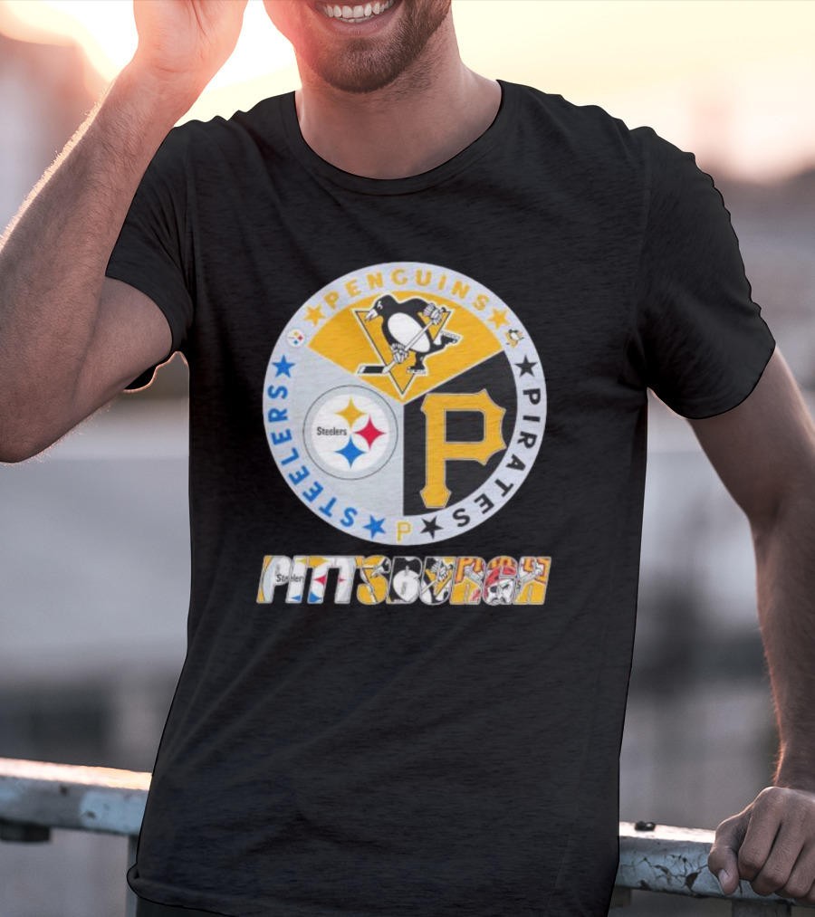 Pittsburgh Steelers Penguins Pirates Emblem T-Shirt