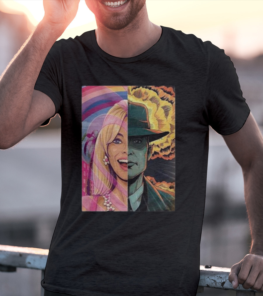 Christopher Nolan 18 Days Barbie X Oppenheimer Barbenheimer Home Decor Explosion T-Shirt