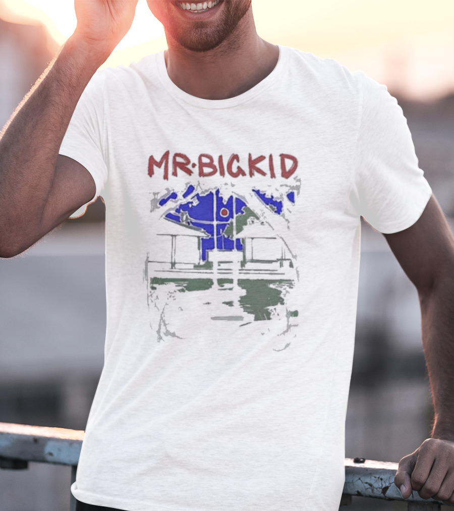MR Big Kid Madcap Cabin In Blue Night Sketched Scene T-Shirt