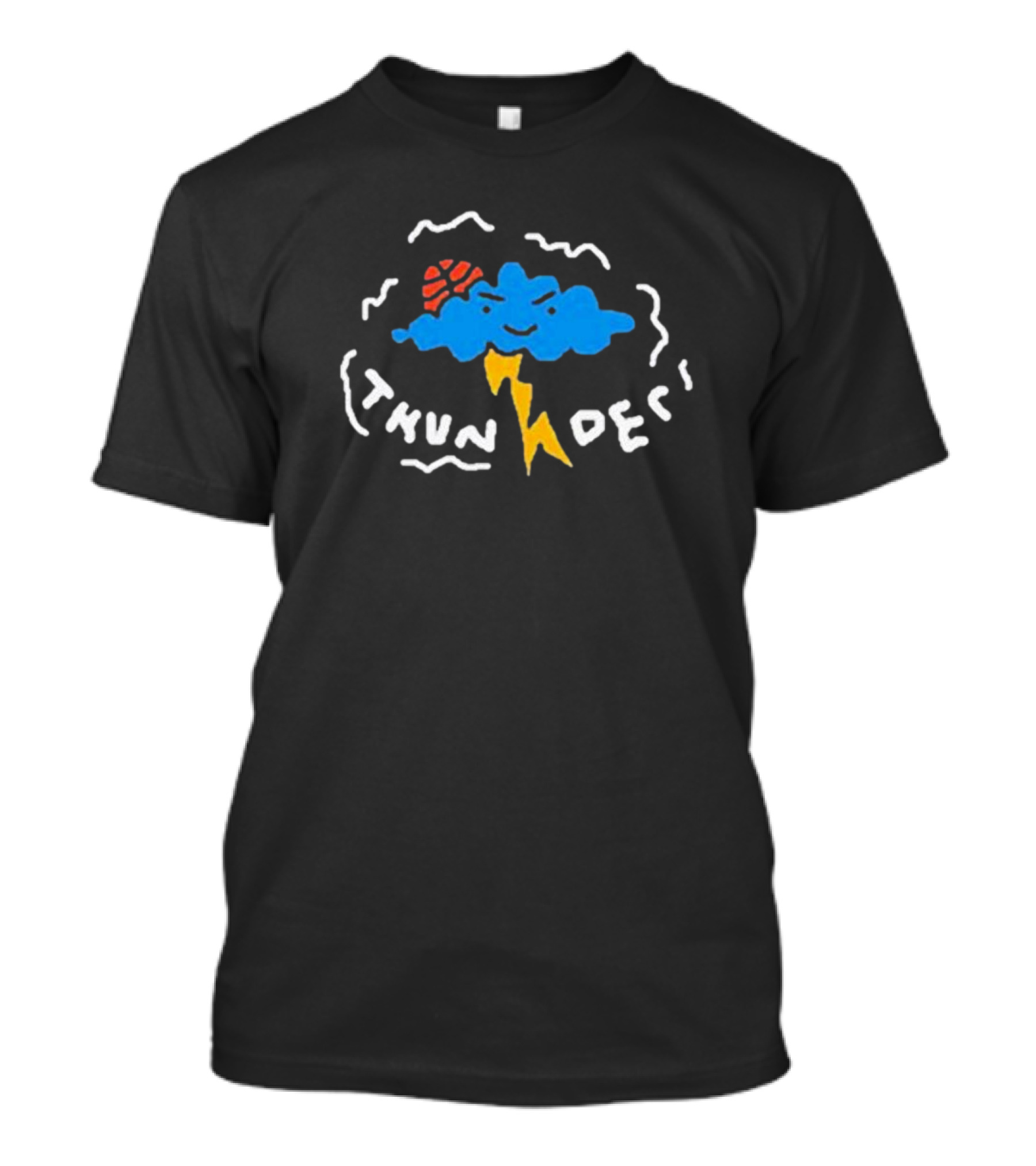 Nbapaint Thunder Cartoon Cloud Sports T-Shirt