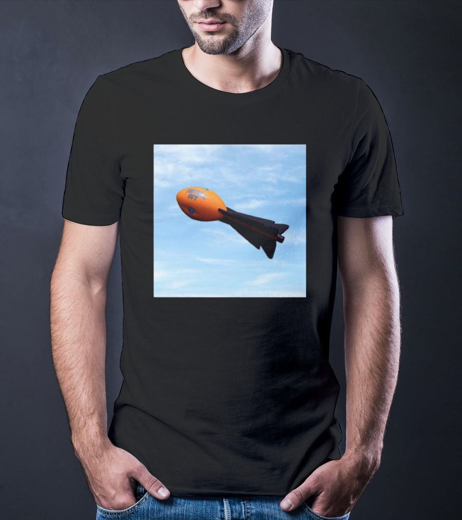 Football Guy Rocket Sky Launch T-Shirt