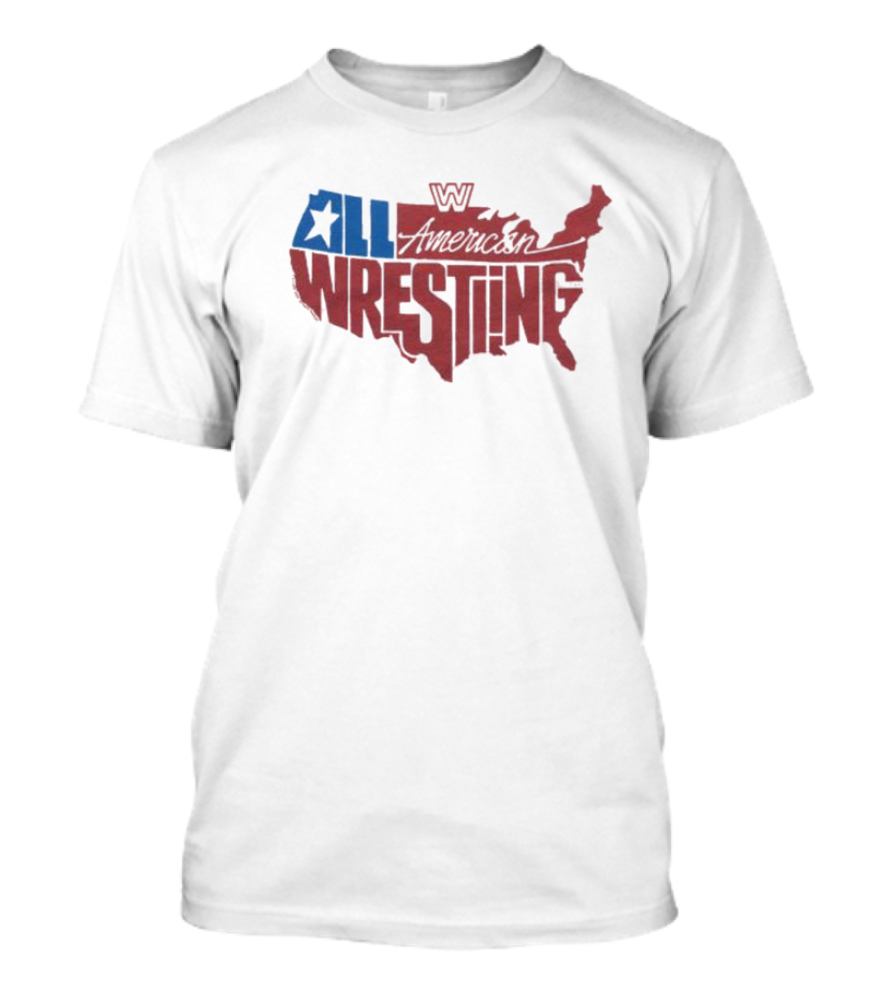 Homage All American Wrestling USA Map T-Shirt