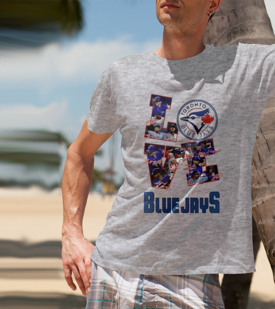 Toronto Blue Jays Love Team Signatures Baseball T-Shirt
