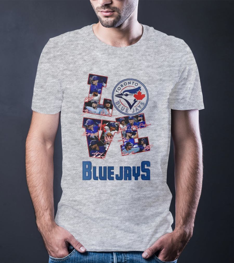 Toronto Blue Jays Love Team Signatures Baseball T-Shirt