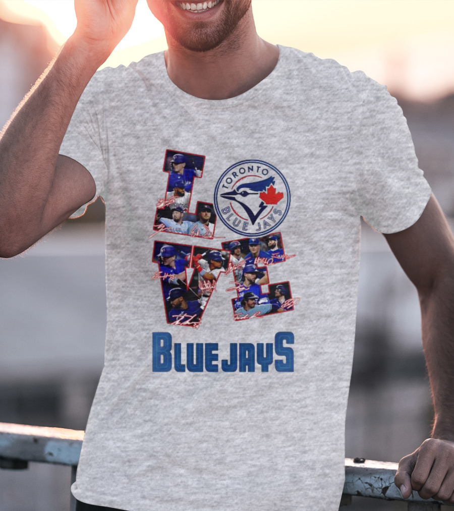Toronto Blue Jays Love Team Signatures Baseball T-Shirt