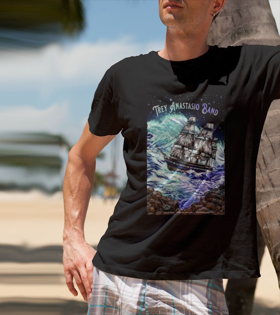 Trey Anastasio Band July 6 Ship In Stormy Sea T-Shirt
