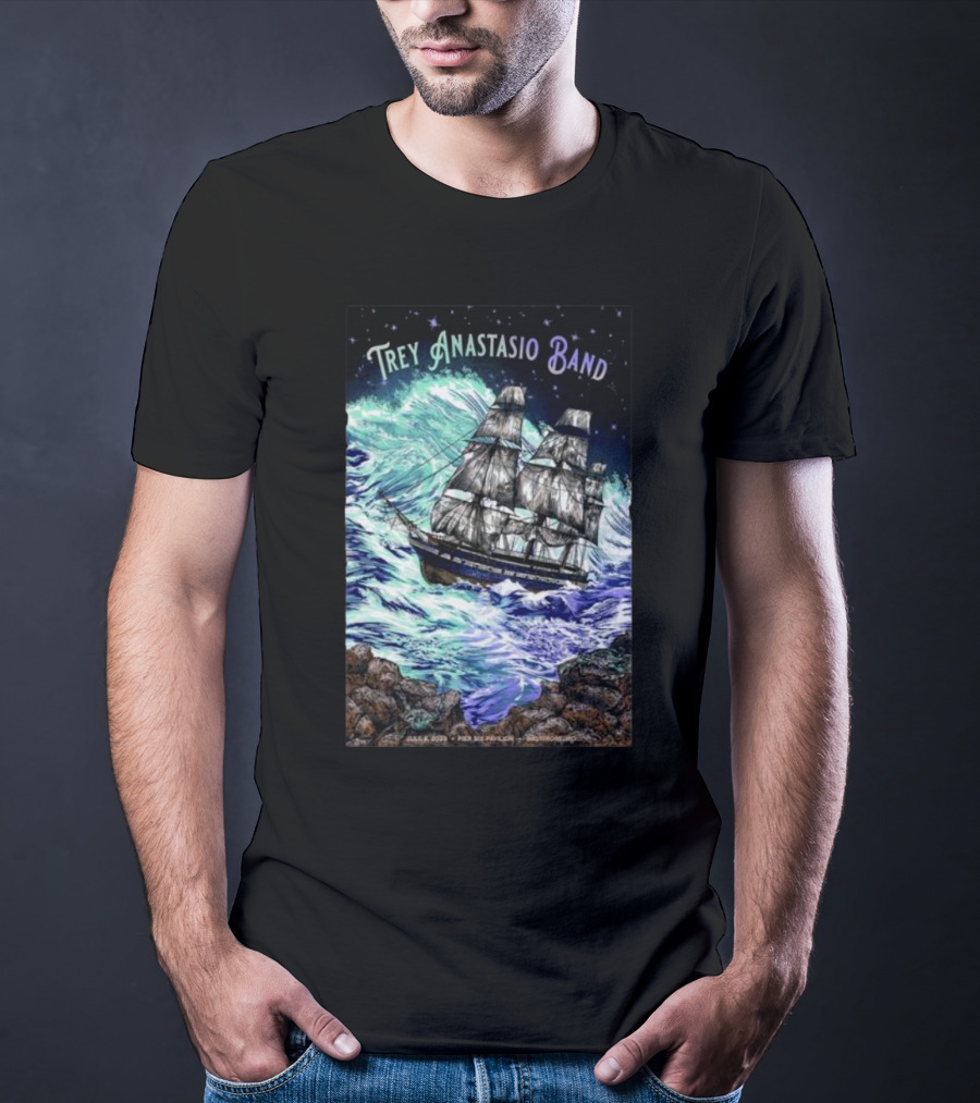 Trey Anastasio Band July 6 Ship In Stormy Sea T-Shirt