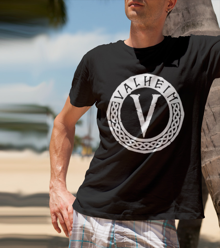 Valheim Emblem Celtic Knot Circle Badge T-Shirt
