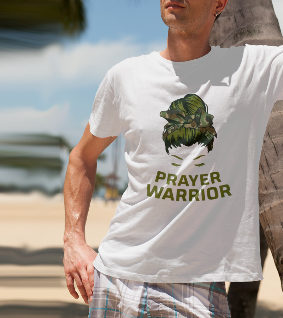 Prayer Warrior Camo Faith God Jesus Christian Women T-Shirt