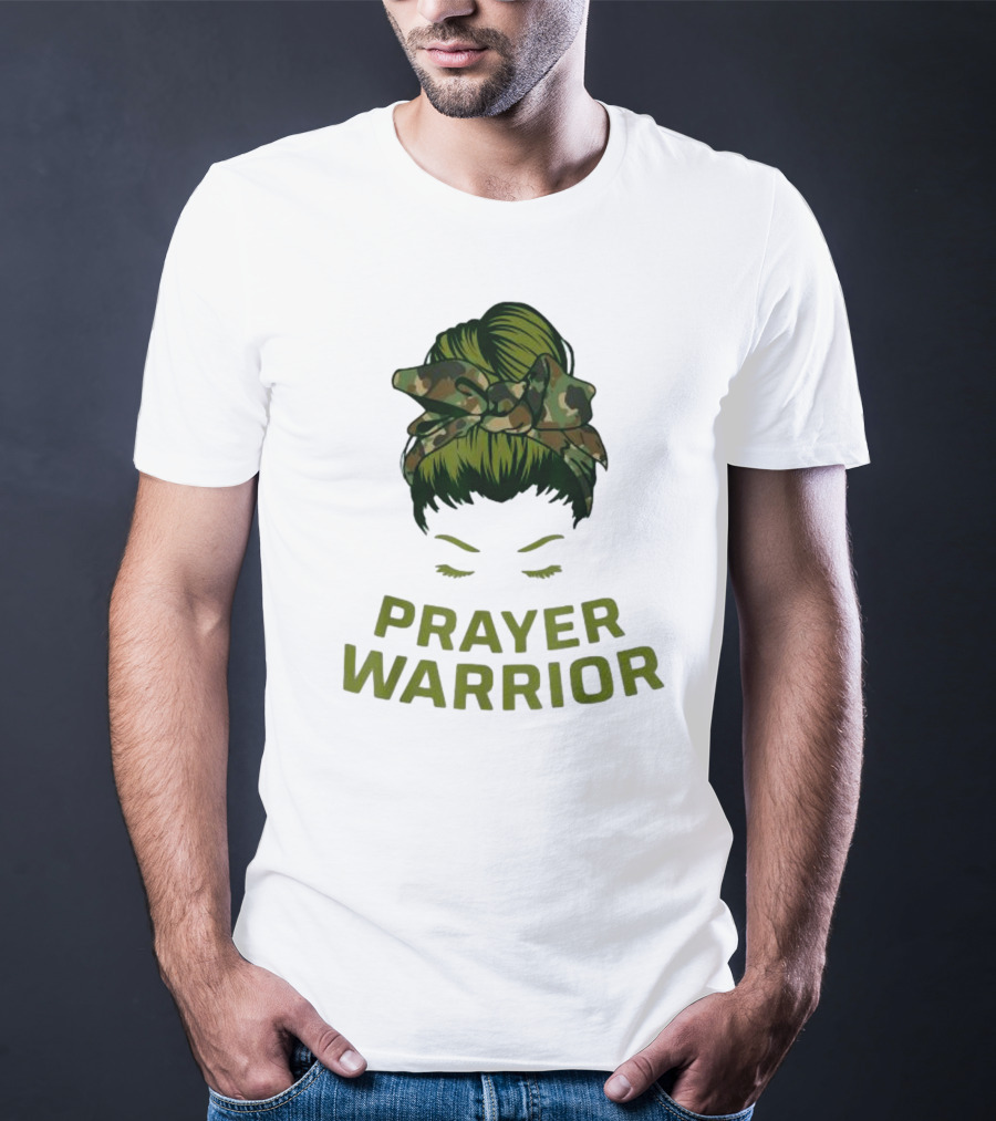 Prayer Warrior Camo Faith God Jesus Christian Women T-Shirt