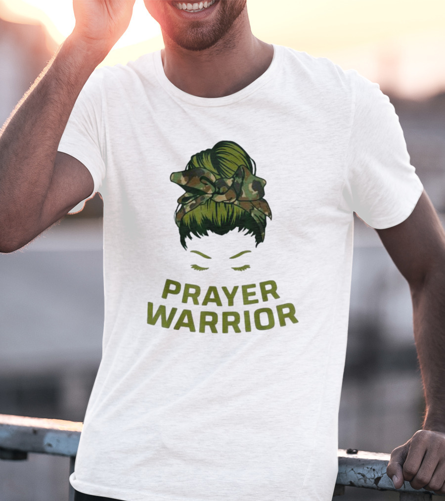 Prayer Warrior Camo Faith God Jesus Christian Women T-Shirt