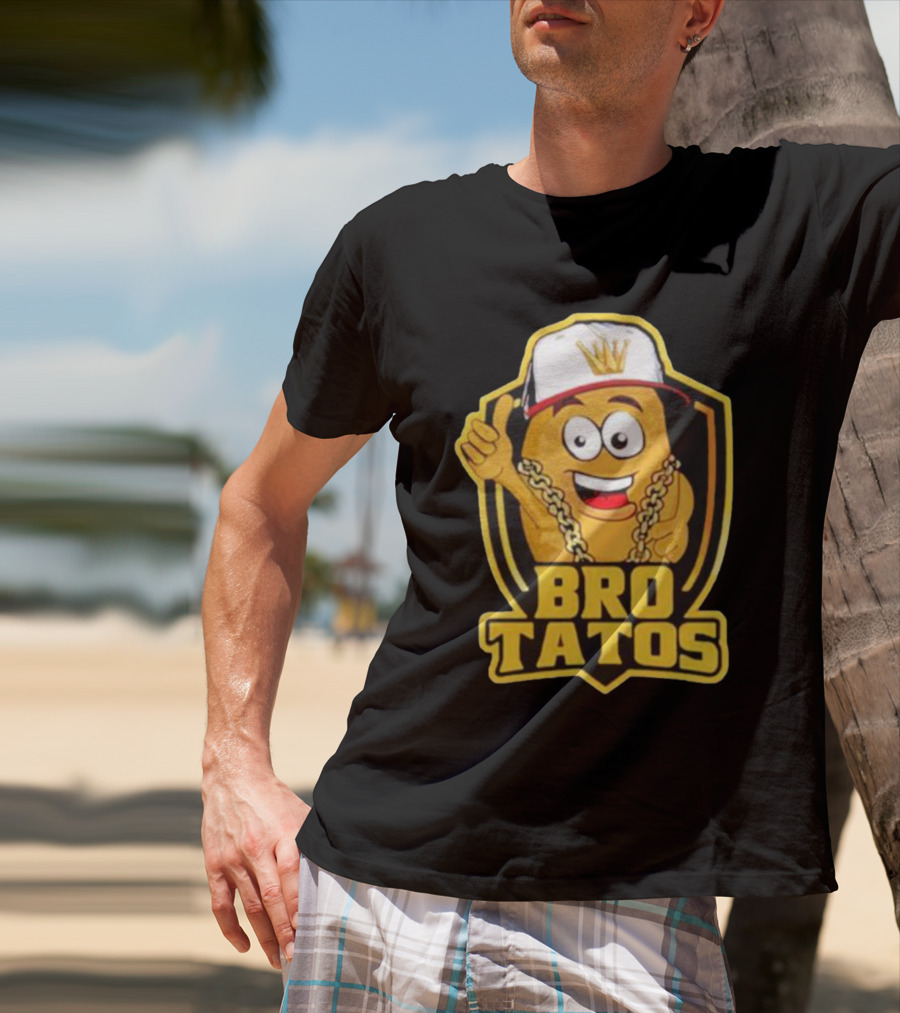 Brotatos Cartoon Potato With Gold Chain And Cap T-Shirt