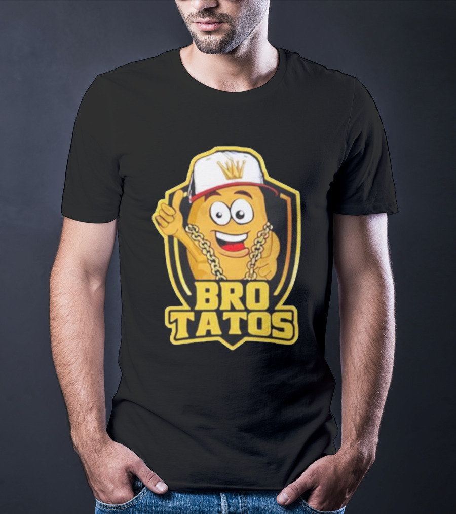 Brotatos Cartoon Potato With Gold Chain And Cap T-Shirt