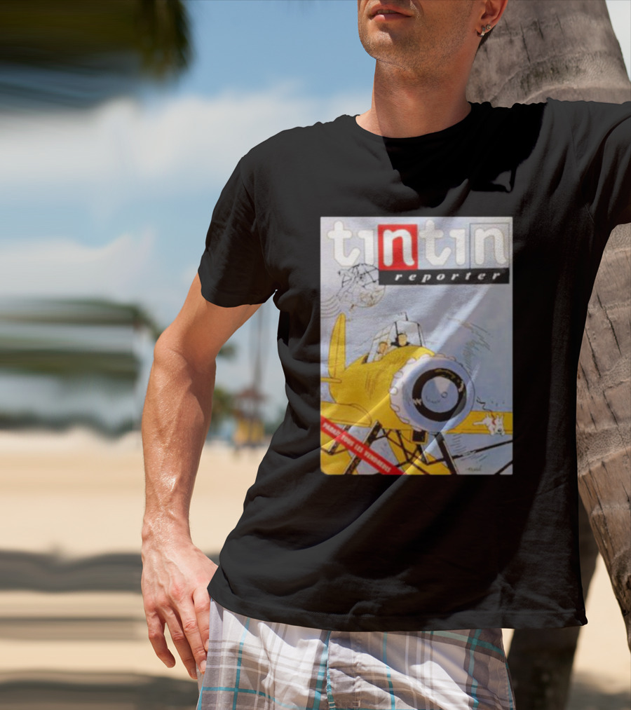 Tintin Reporter New Adventures Game Design Cartoon T-Shirt
