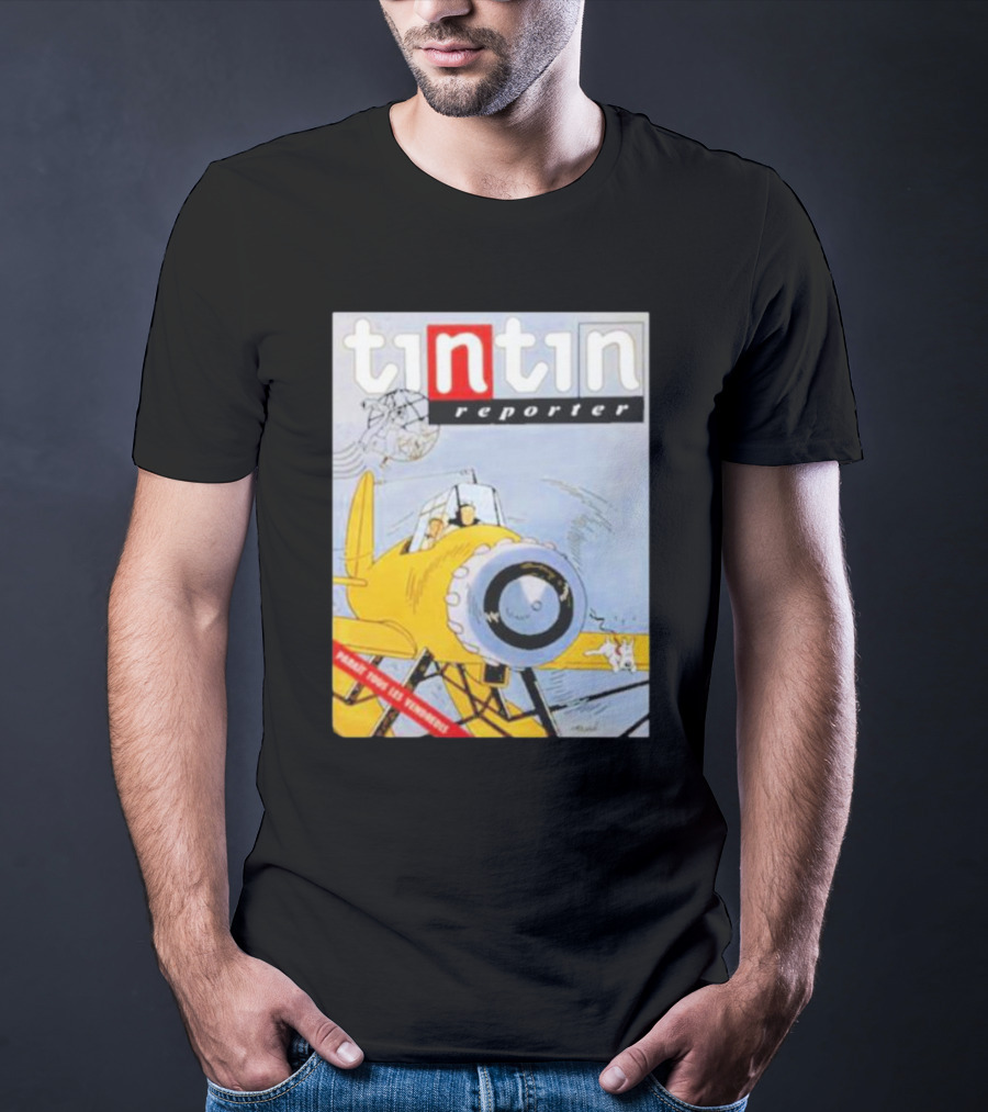 Tintin Reporter New Adventures Game Design Cartoon T-Shirt