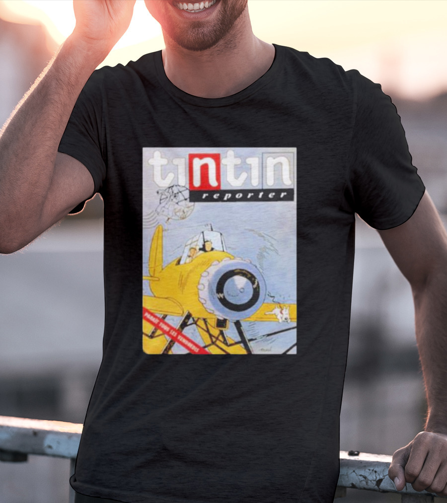 Tintin Reporter New Adventures Game Design Cartoon T-Shirt