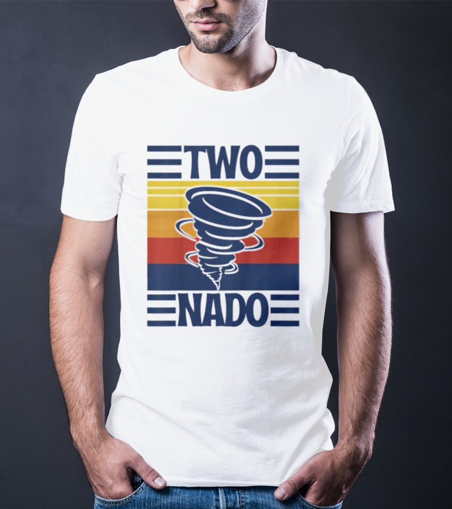 Two Nado Retro Tornado Stripe T-Shirt