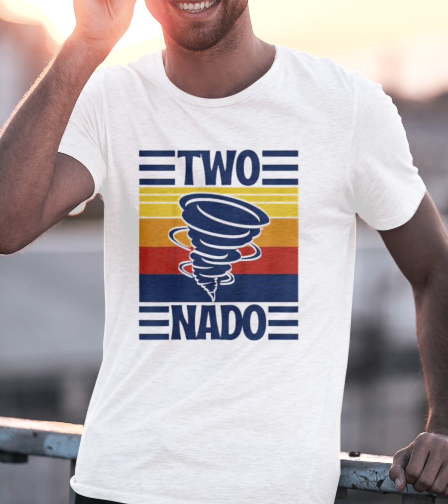 Two Nado Retro Tornado Stripe T-Shirt