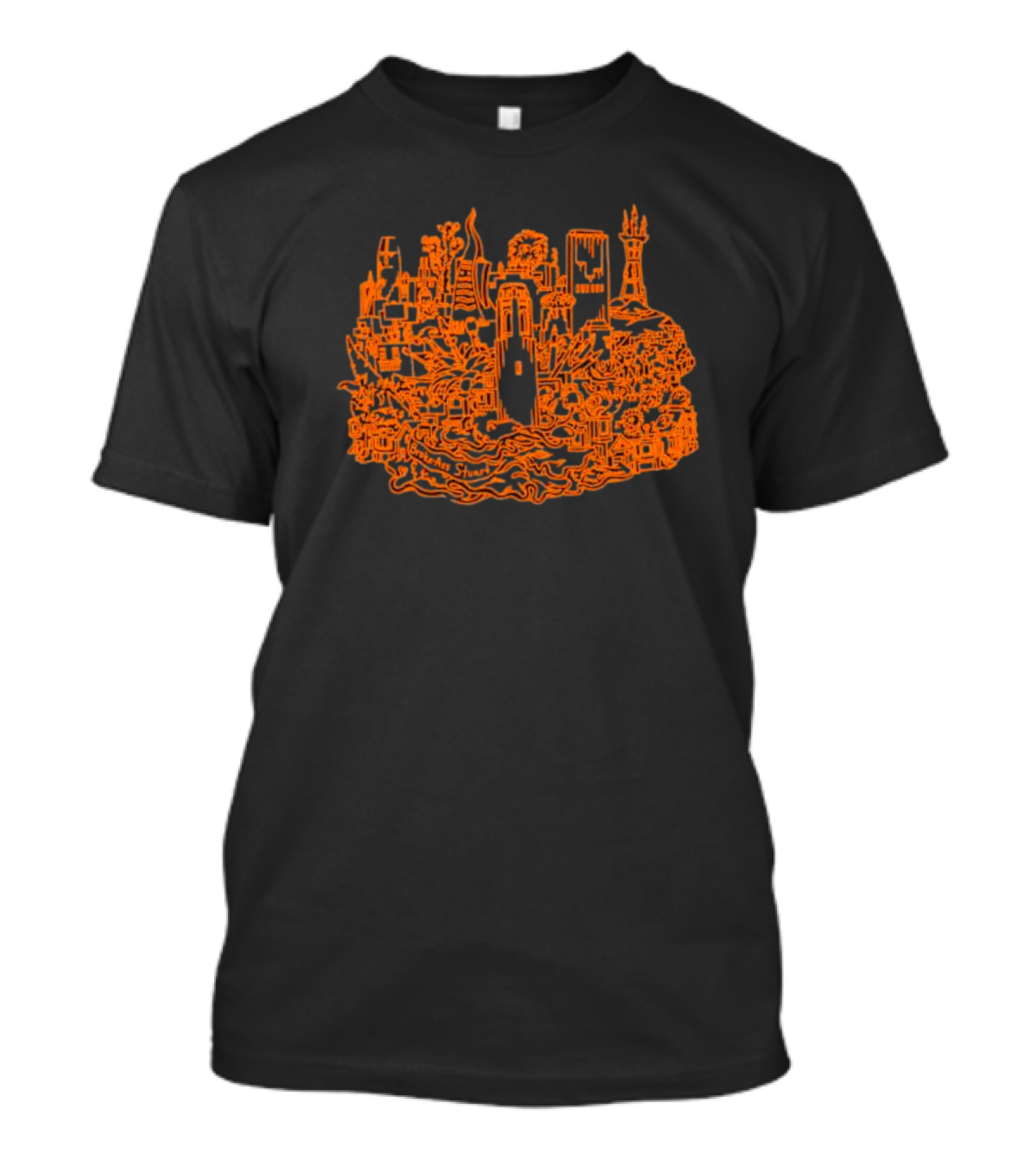 Broke Ass Stuart Urban Skyline Amos Goldbaum T-Shirt