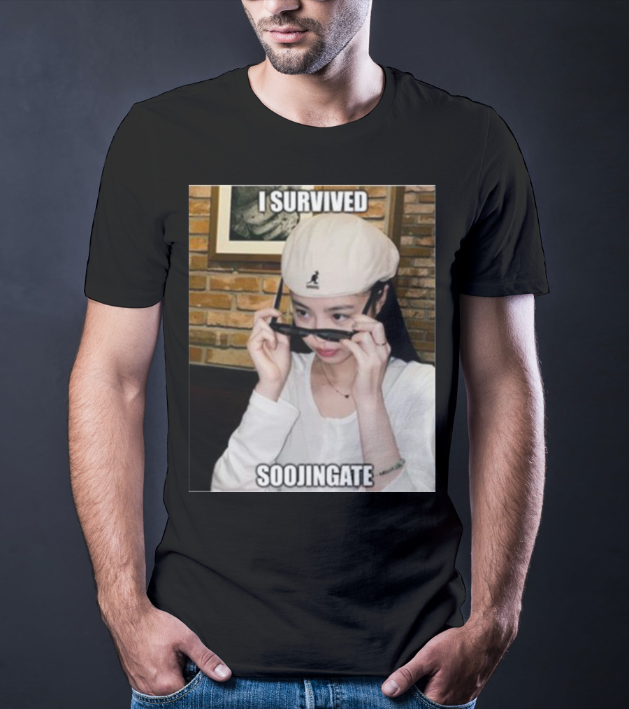 I Survived Soojingate Beret Sunglasses Meme T-Shirt