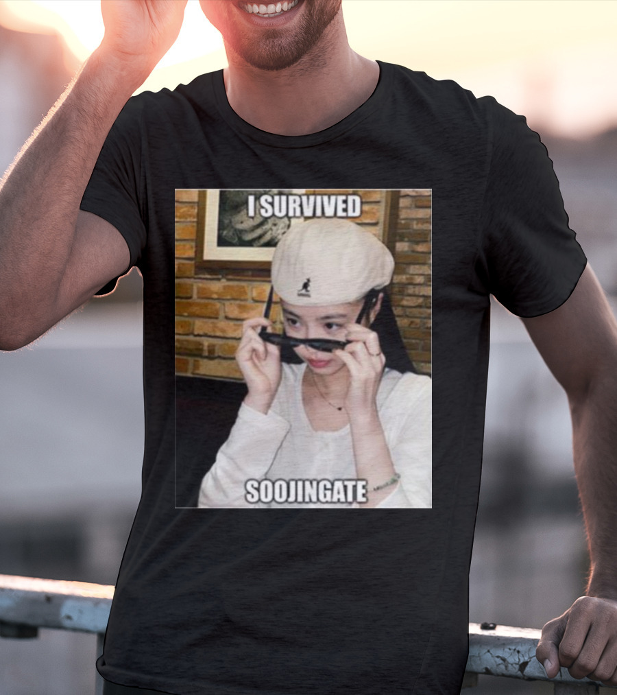 I Survived Soojingate Beret Sunglasses Meme T-Shirt