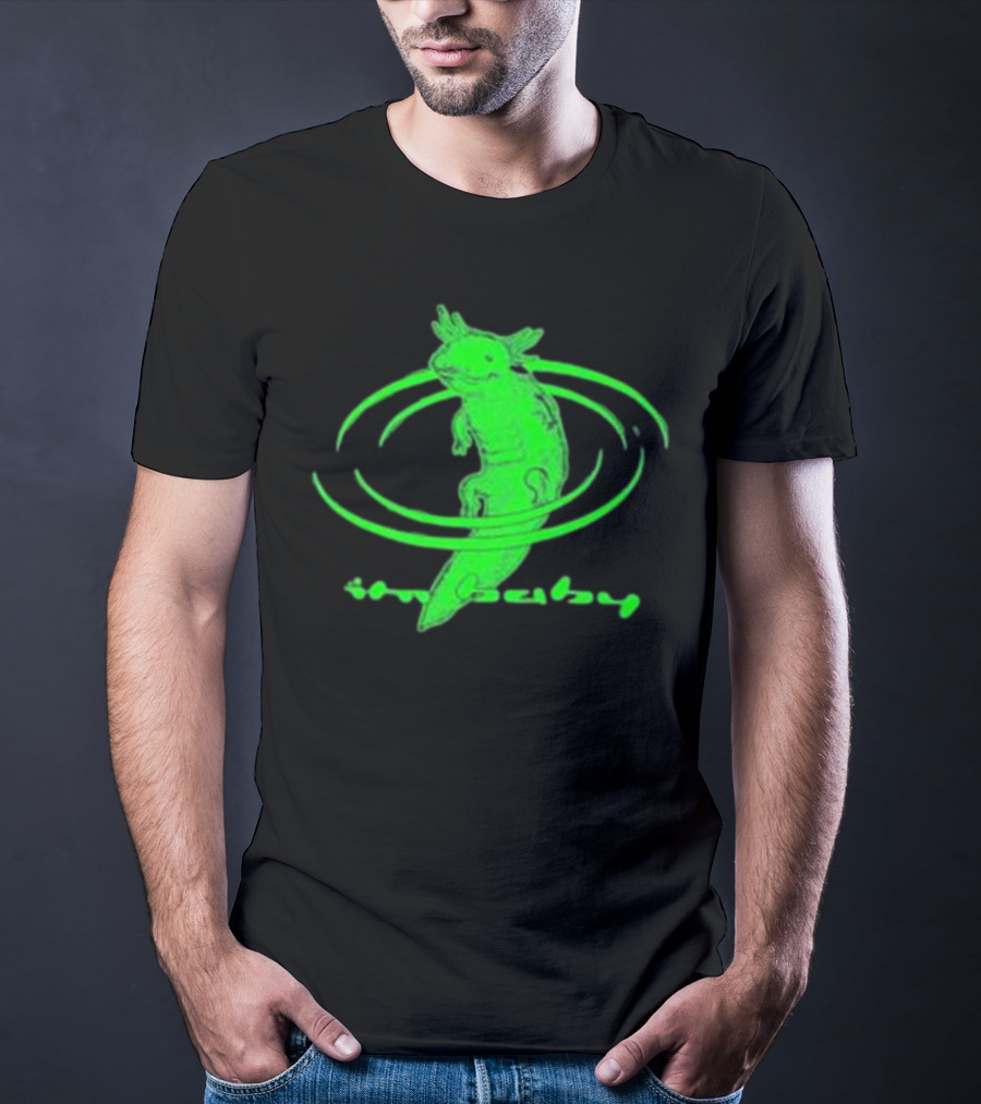 I'M Baby By Dogecore Axolotl Neon Green T-Shirt
