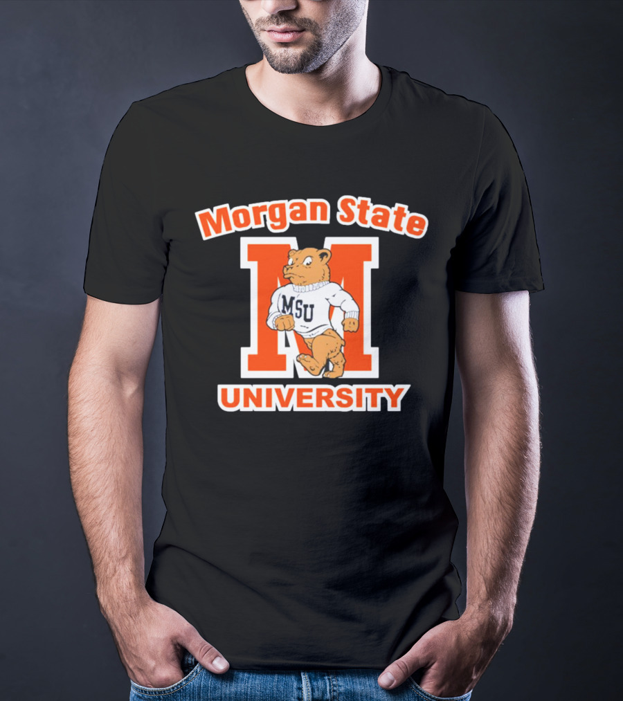 Morgan State University Bear MSU Sweater Logo Throwback T-Shirt