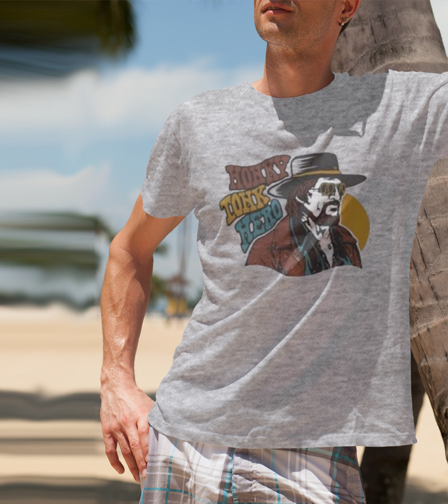 Waylon Jennings Merch Store Honky Tonk Hero T-Shirt