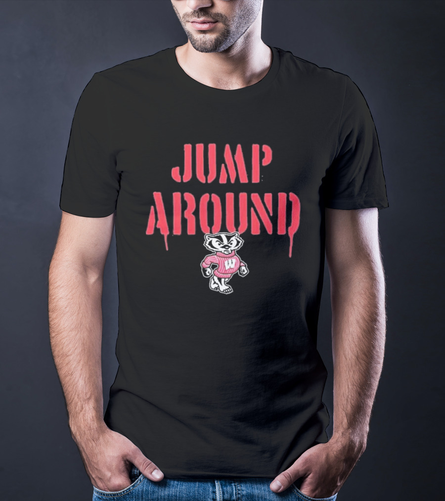 Wisconsin Badgers Hometown Collection Jump Around Bucky Badger T-Shirt