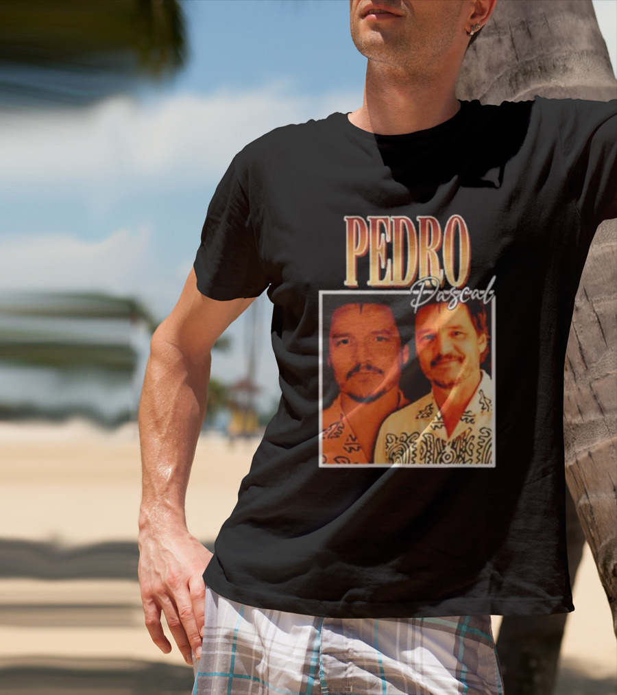 Pedro Pascal Retro 90s Style Vintage Portraits T-Shirt